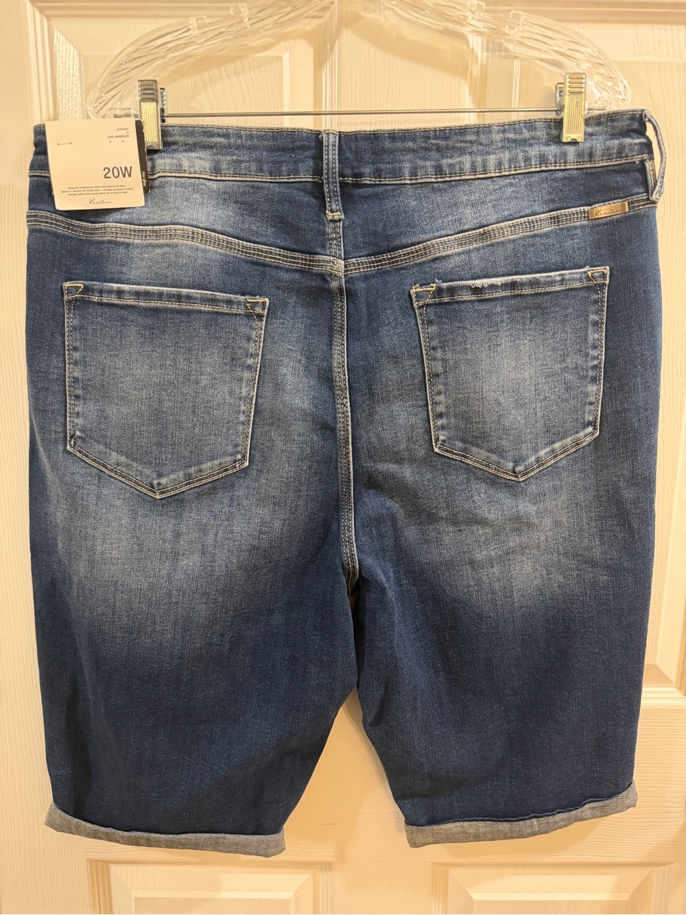 KanCan Dark Blue Button-Fly Denim Bermuda Shorts - Picture 8 of 9